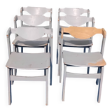 6 vintage Scandinavian design chairs