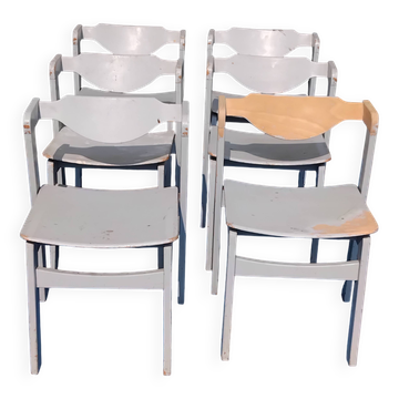 6 vintage Scandinavian design chairs
