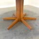 Unique round solid pine dining table, 1970s