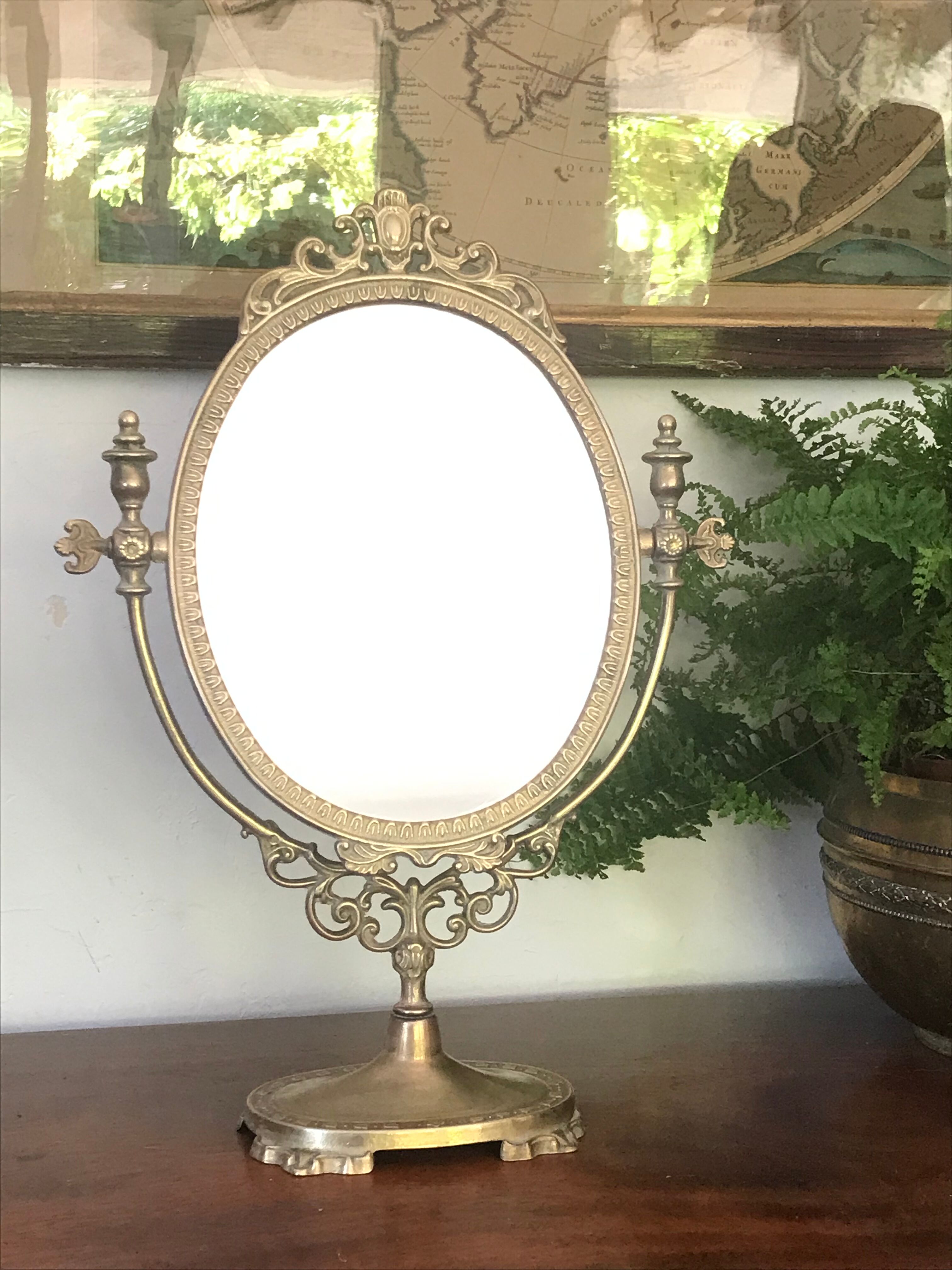 Brass psyche mirror