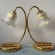 Paire de lampes Fleur vintage 80’