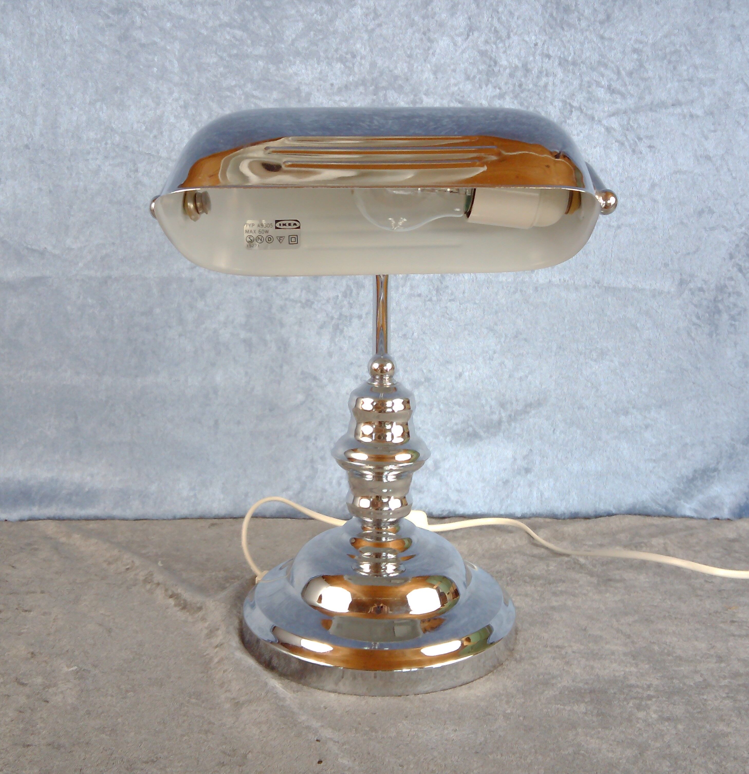 Bankers desklamp in chrome, IKEA, 1980's