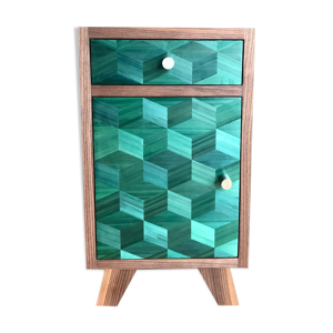Table de chevet marqueterie