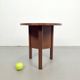 Dutch Art Deco Modernist Round Oak Side Table, 1930s