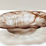 Sepia Cloud Glass Trinket Bowl or Centerpiece by George Davidson, United Kingdom