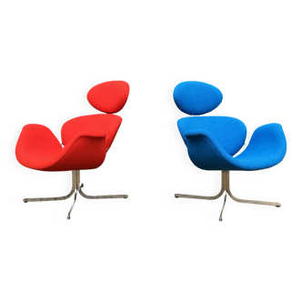 2x Artifort Pierre Paulin Big Tulip 1e éditie terug in Nieuwstaat!!