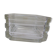 Ashtray square molded clear glass vintage 1970