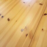 Vintage octagonal dining table from the 1980s in pine with an extension.