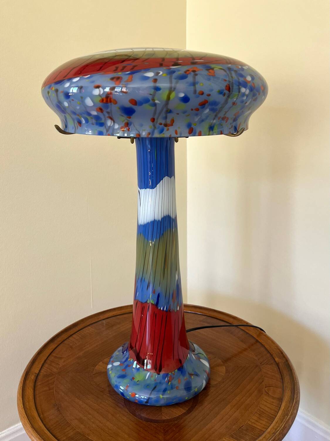 XL glass mushroom lamp