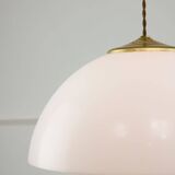 Italian Space Age Pendant in Brass and Acrylic Glass, 1970s