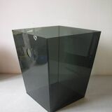 Gray plexiglass waste paper basket 30 cm