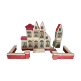 Wooden construction game