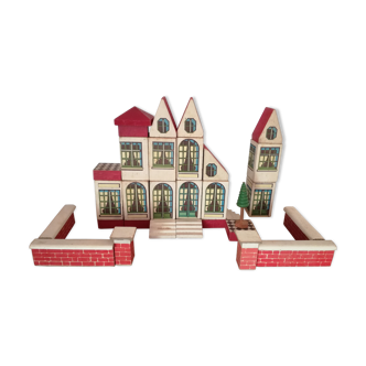 Wooden construction game
