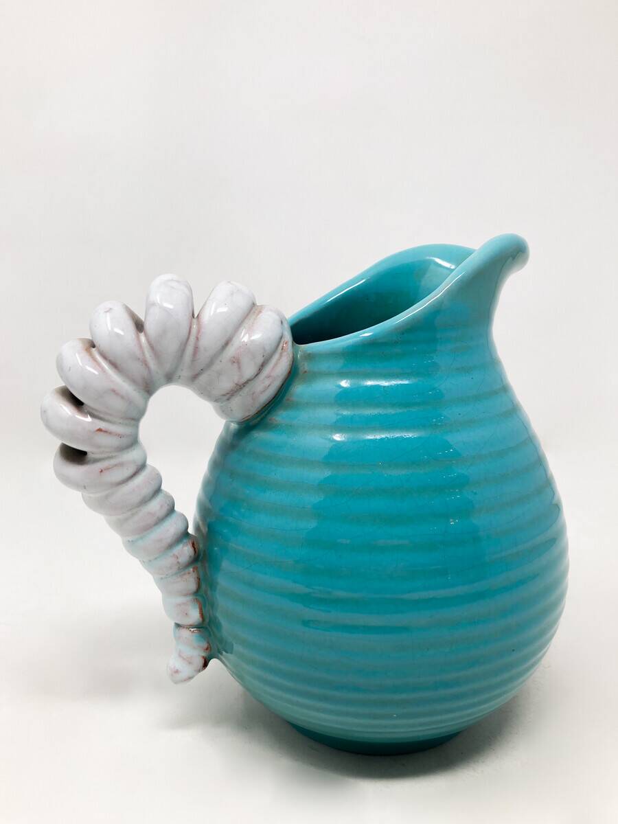 Mid-Century Modern Ceramic Pitcher signed Alexander, Belgium, 1950s