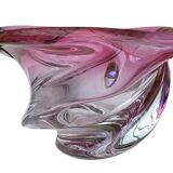 Vase Wave Val-Saint-Lambert ruby submerged design Delvenne 1950