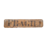 Panneau en bois  épais "Fragile"
