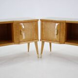 1960s pair of italian bedside tables in high gloss finish
