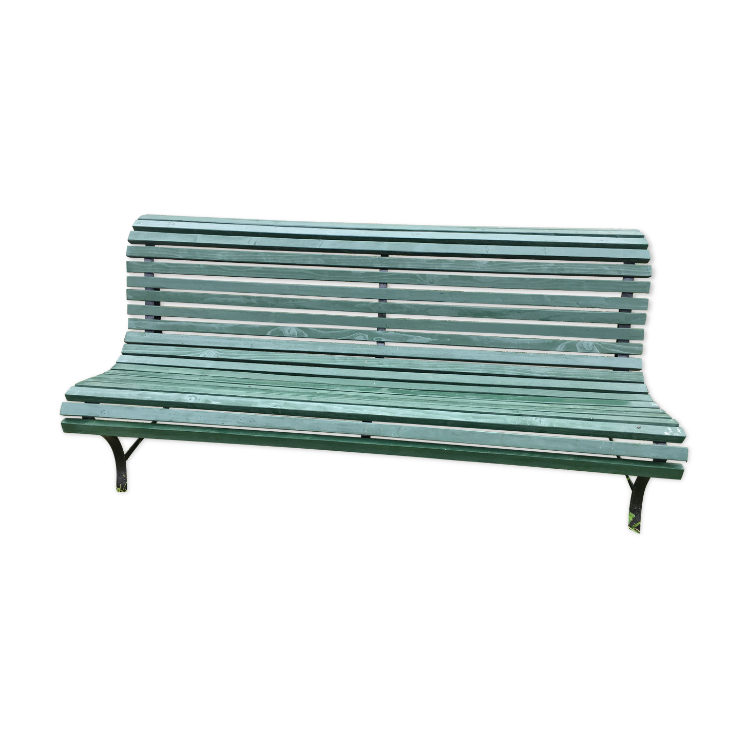 Wood and metal garden bench