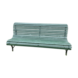 Wood and metal garden bench