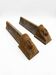 Pair of cast iron andirons from the 19th century.