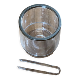 Champagne bucket or ice bucket and its plexiglass pliers 17.5 * 15 cm