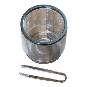 Champagne bucket or ice bucket and its plexiglass pliers 17.5 * 15 cm