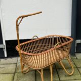 Berceau Vintage en Rotin et Bambou