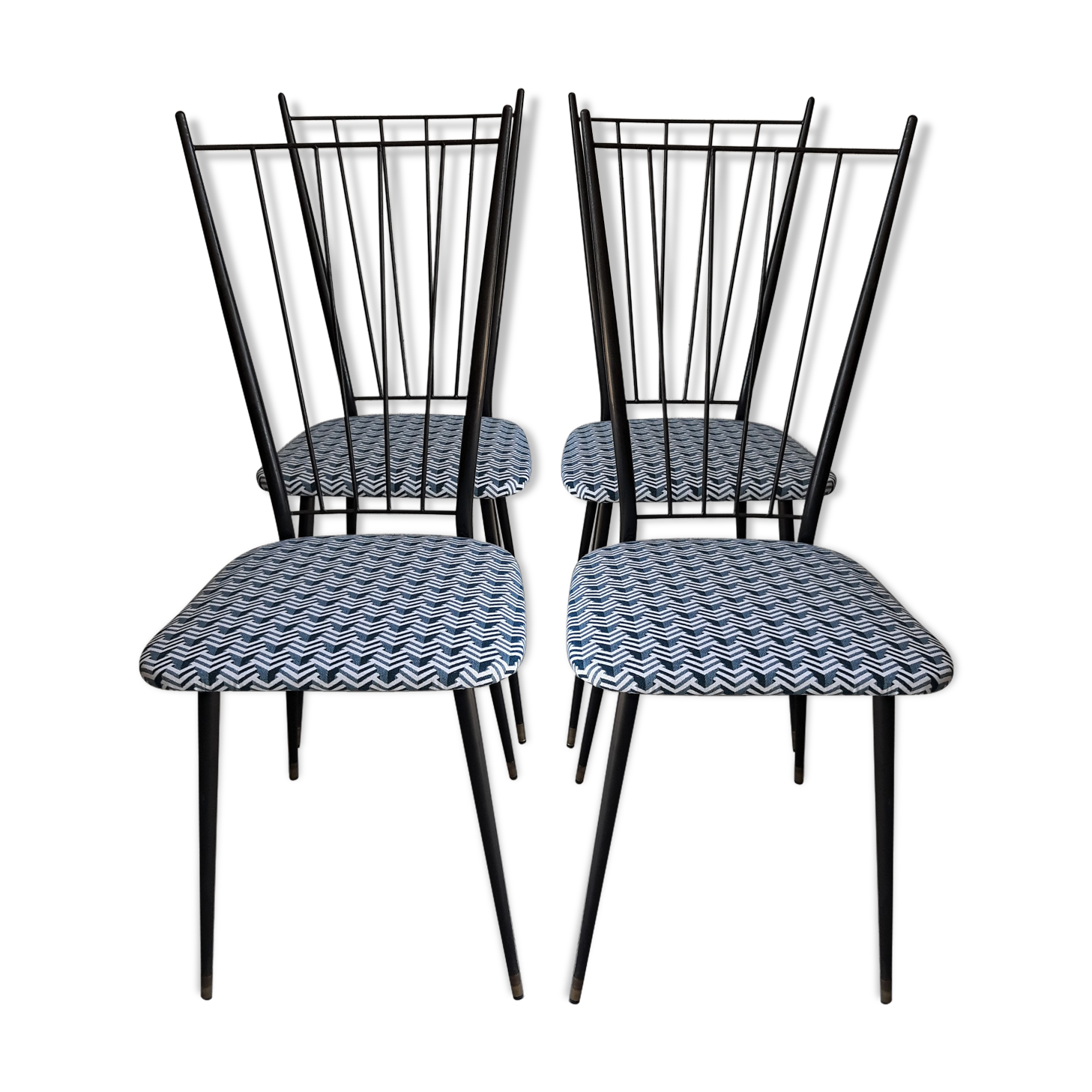 Suite de 4 chaises 1950 design Colette Gueden
