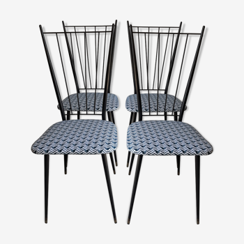 Suite de 4 chaises 1950 design Colette Gueden
