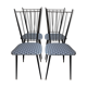 Suite de 4 chaises 1950 design Colette Gueden