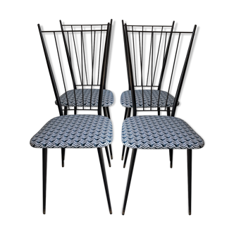 Suite of 4 Chairs 1950 Design Colette Gueden