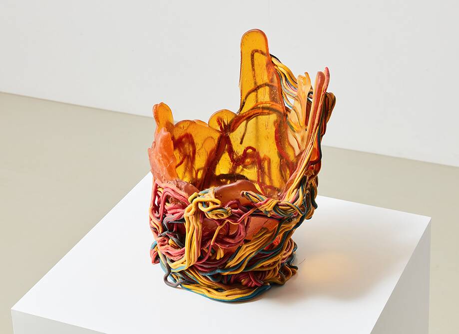 1st Edition Spaghetti Vase by Gaetano Pesce for Fish Design 1995 + Booklet