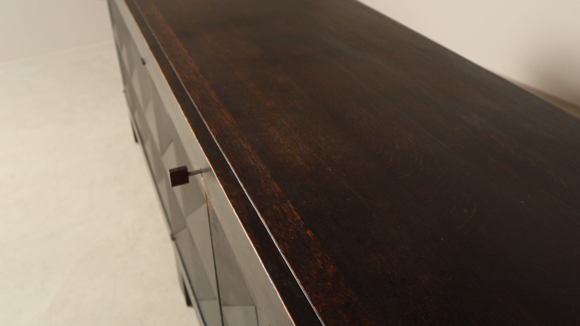 Jean Batenburg for MI brutalist sideboard in ebonized oak, Belgium, 1960s
