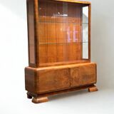Vitrine en noyer Art Déco