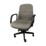 Tweed grey 1980 vintage desk chair