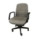 Fauteuil de bureau tweed gris 1980 vintage