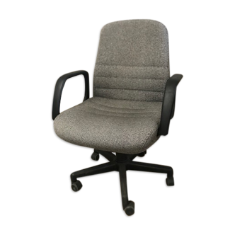 Tweed grey 1980 vintage desk chair