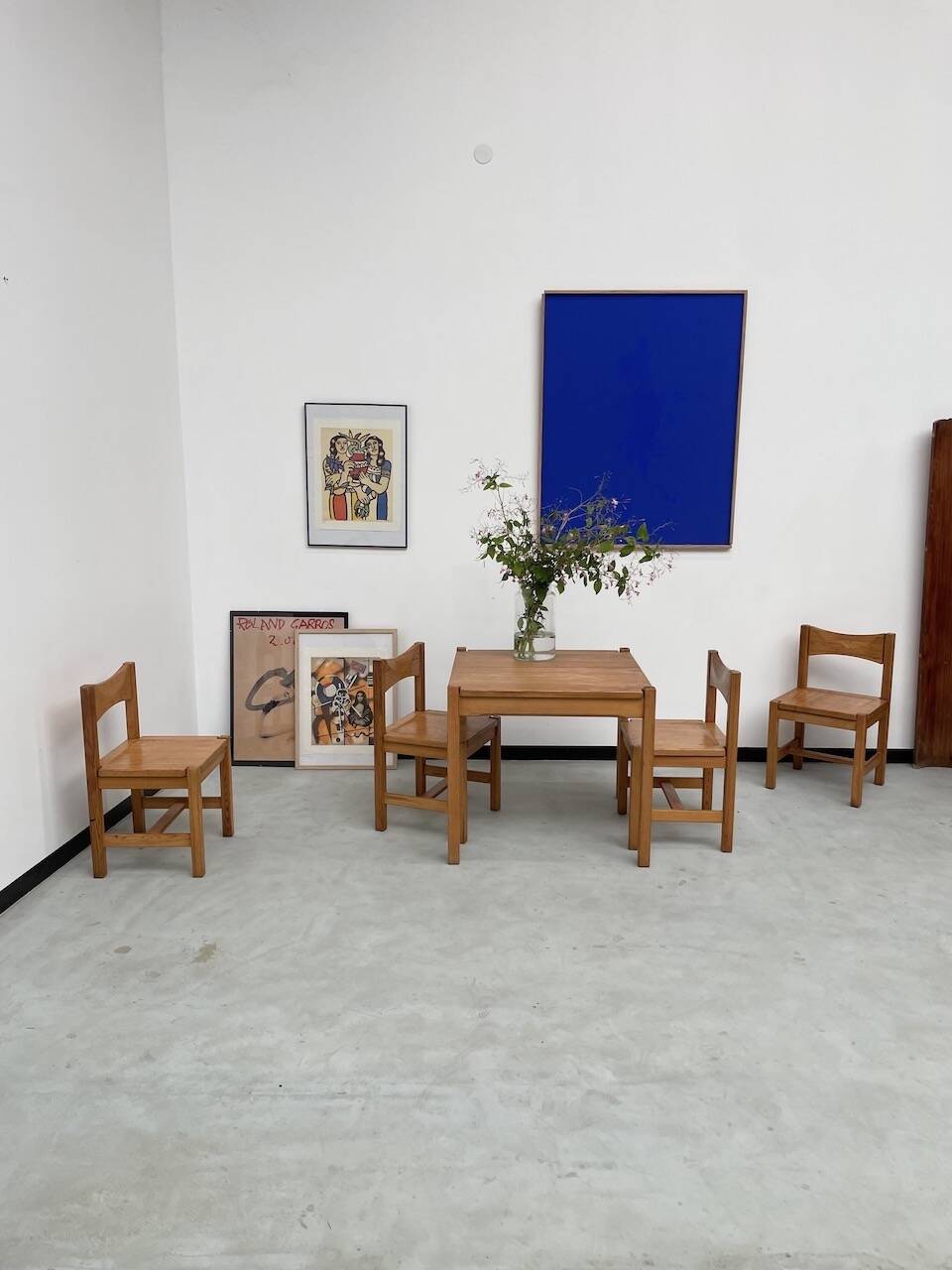 Table pin et chaises « hongisto » Ilmari Tapiovaara
