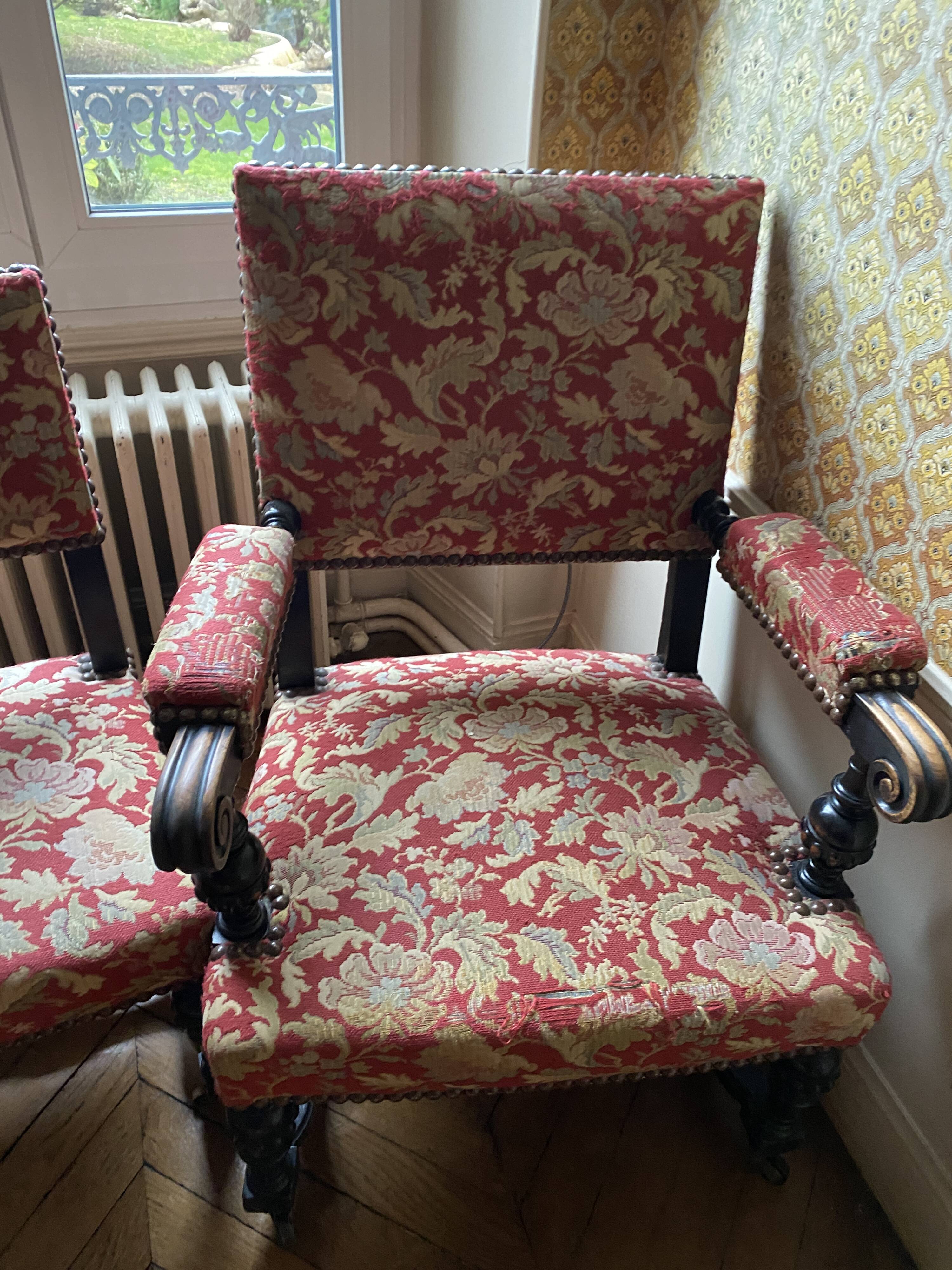 Napoleon III armchairs and chairs