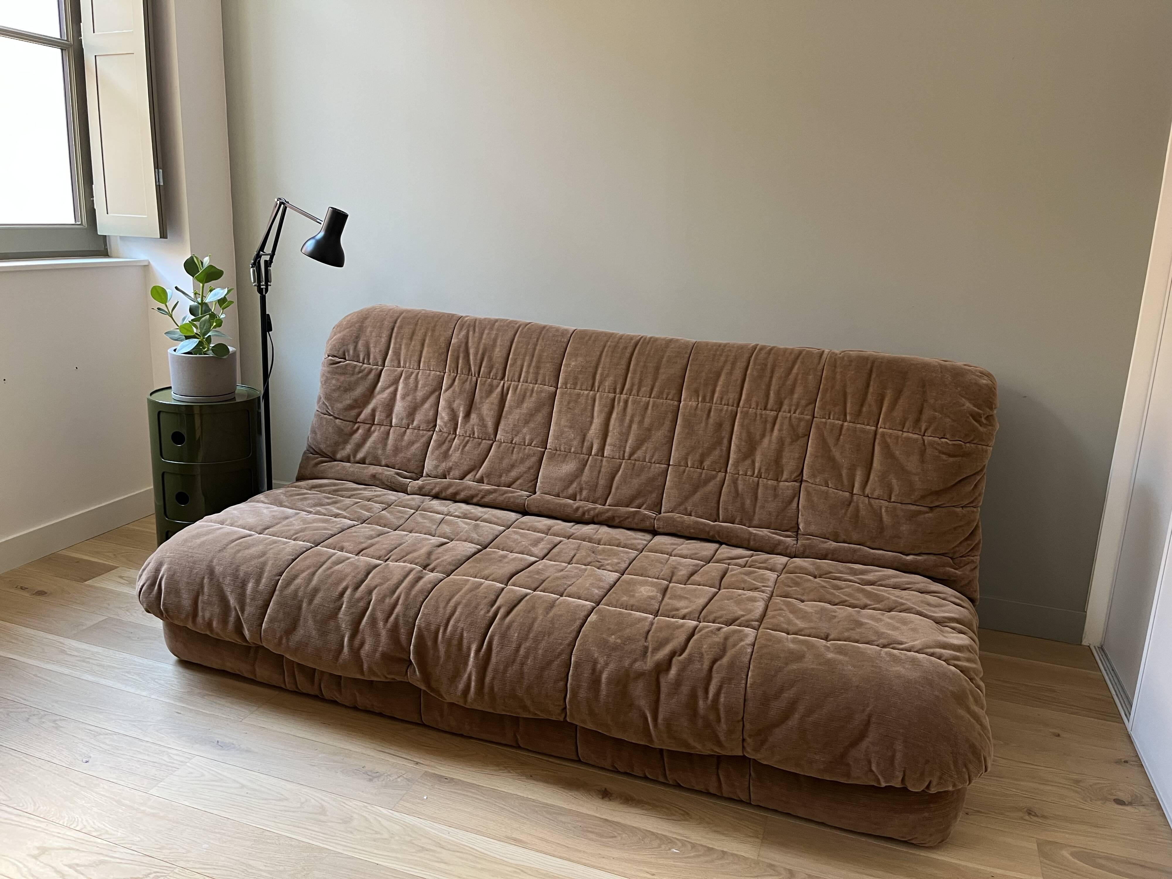 Vintage Cinna sofa model Gao Brown velvet