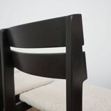 Set of 6 modernist dining chairs with new fabric