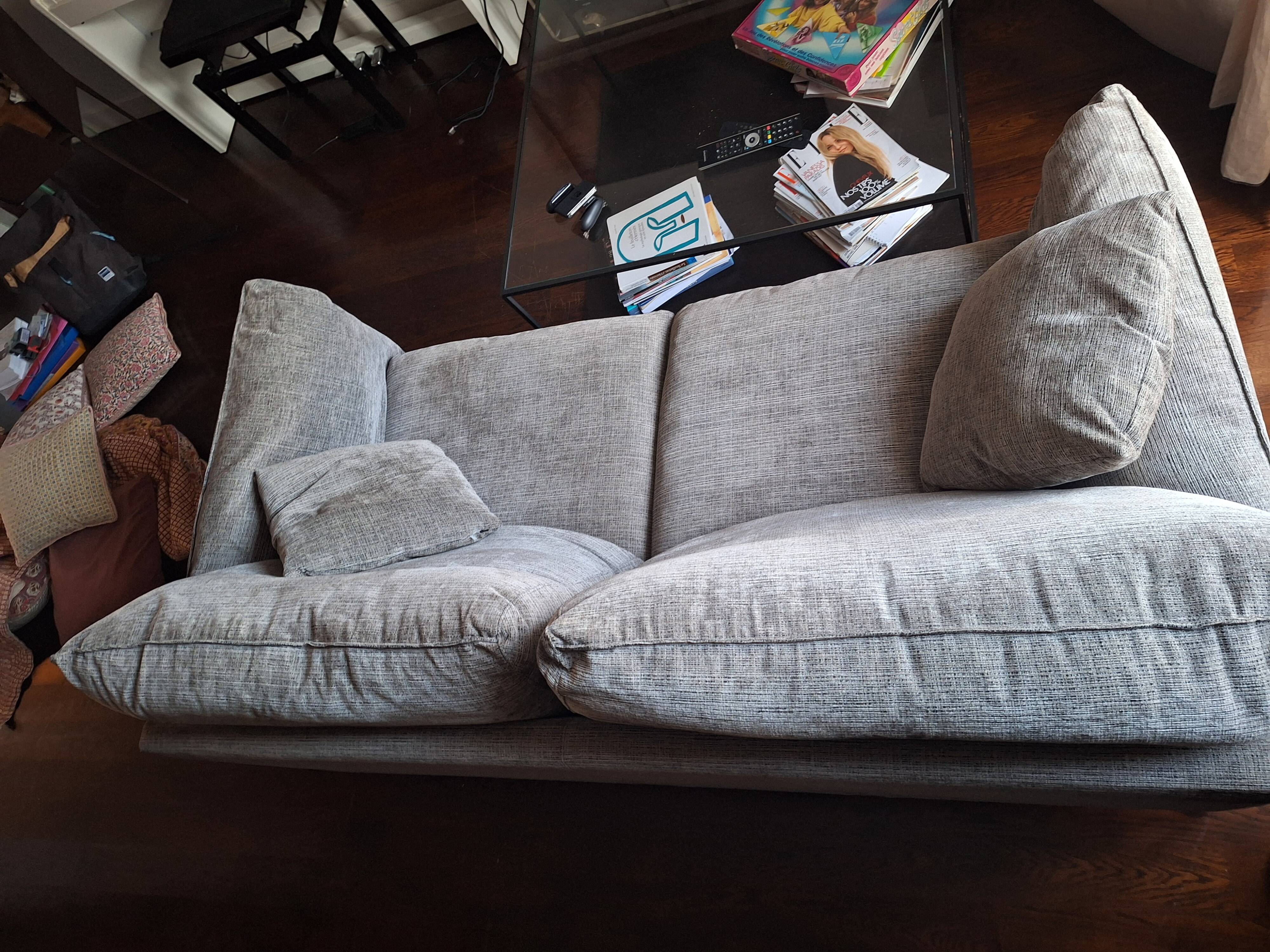 Canapé 2 places gris Duvivier