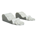 Pair of Carrara marble supports