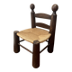 Chaise basse brutaliste attribuée à Charles Dudouyt, environ de 1940