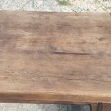 Solid oak farmhouse table with one drawer
