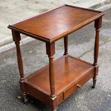 Vintage serving trolley dessert bar cart on wheels with wooden drawer m