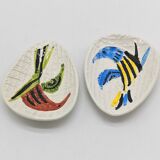 Pair of bird cup by Alessio Tasca Italian ceramist