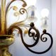 Applique en fer forgé et verre dans le style de la Maison Baguès