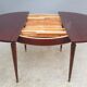 Extendable table mahogany lacquered 1960 butterfly extensions