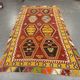 Antique Turkish Şarkışla Kilim Rug Anatolian Flatweave Rug Vintage Rust